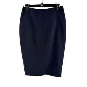 Sandra Angelozzi Women's Navy Blue Pencil Straight Skirt Size 34